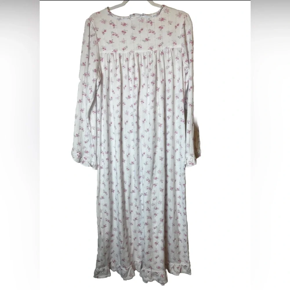 NWT West ROSEBUDS Pointelle SOFT Modal Long Sleeve Ballet Nightgown Size M - Picture 4 of 7
